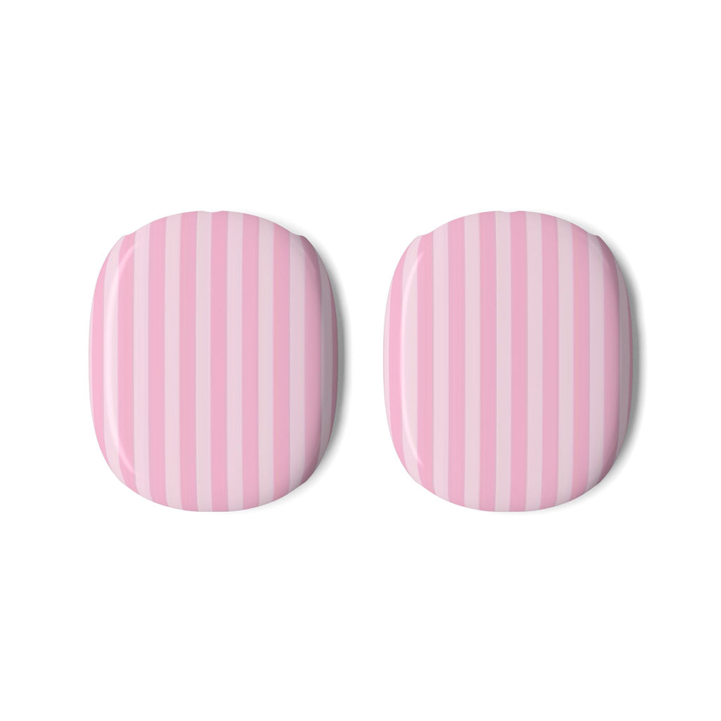 PINK MARSHMALLOW STRIPED AIRPODS MAX CASE COVERS