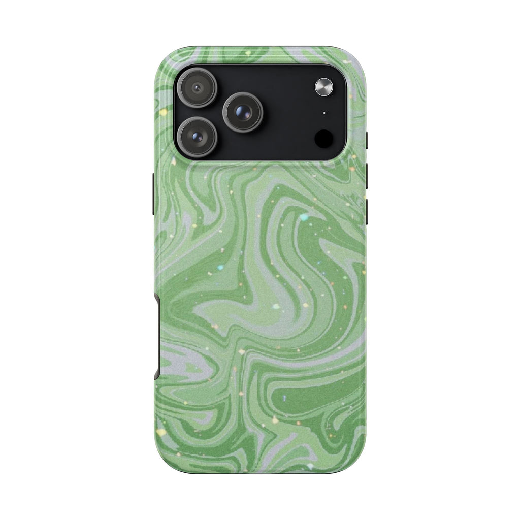 GREEN CELESTIAL SWIRL PHONE CASE
