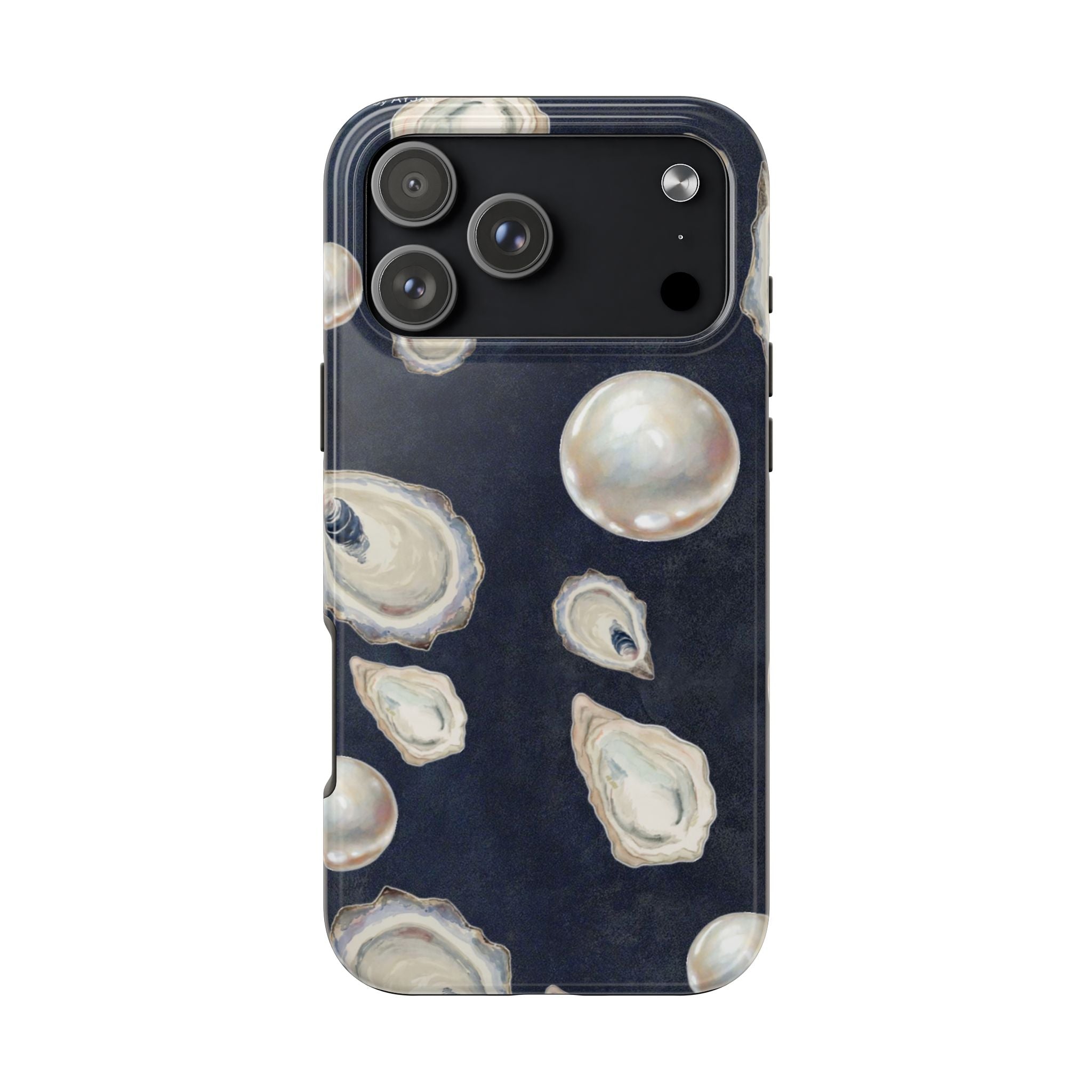 NAVY PEARL OYSTERS PHONE CASE