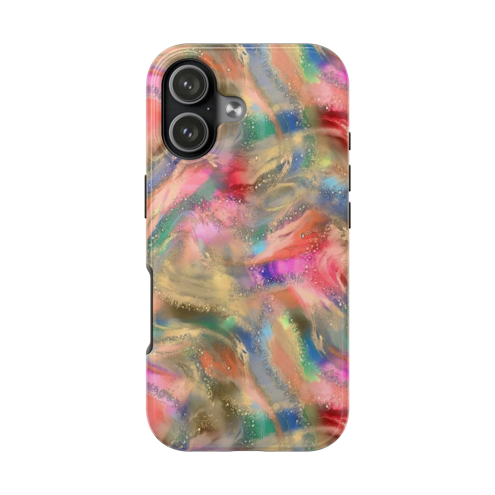 GOLD RAINBOW SWIRL PHONE CASE