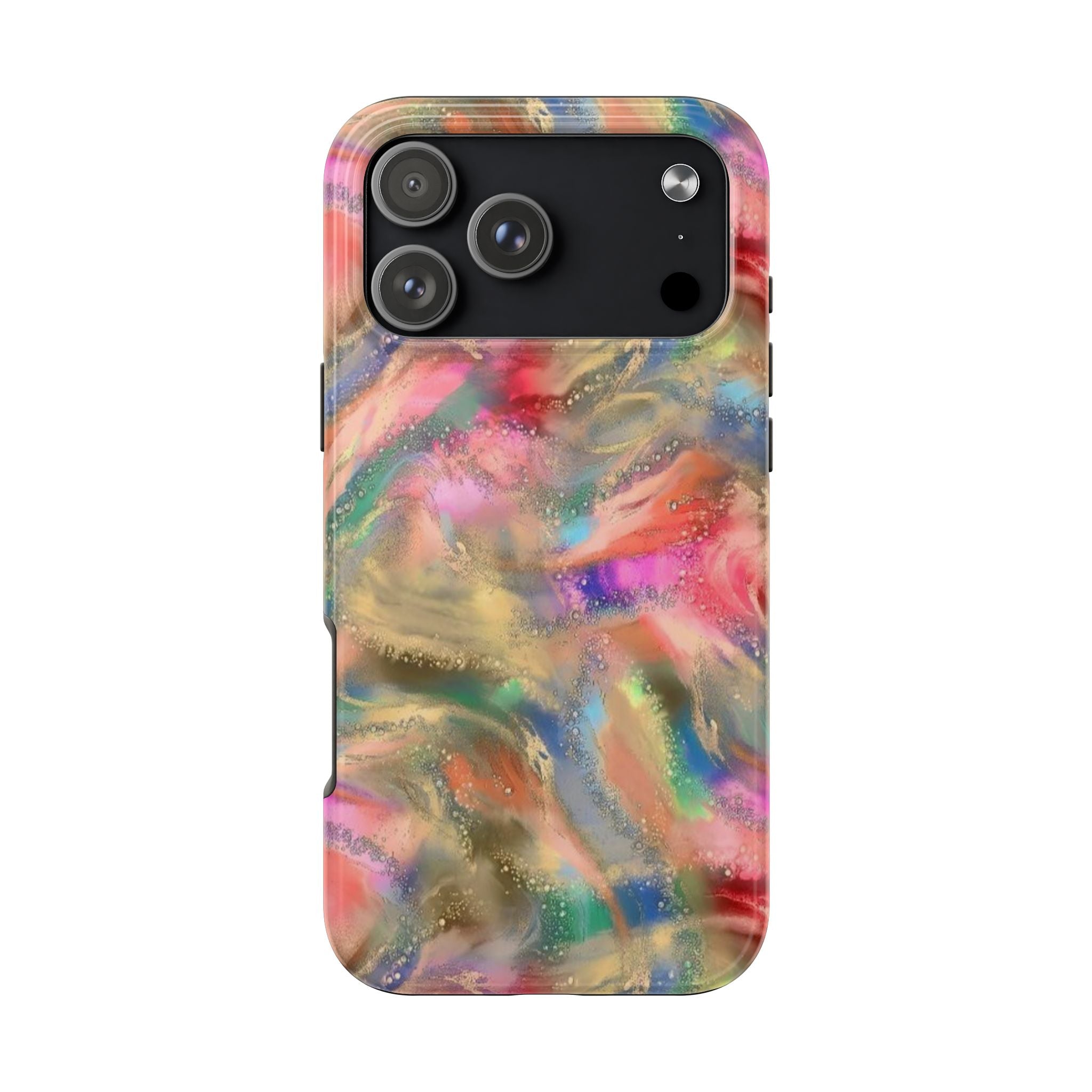 GOLD RAINBOW SWIRL PHONE CASE