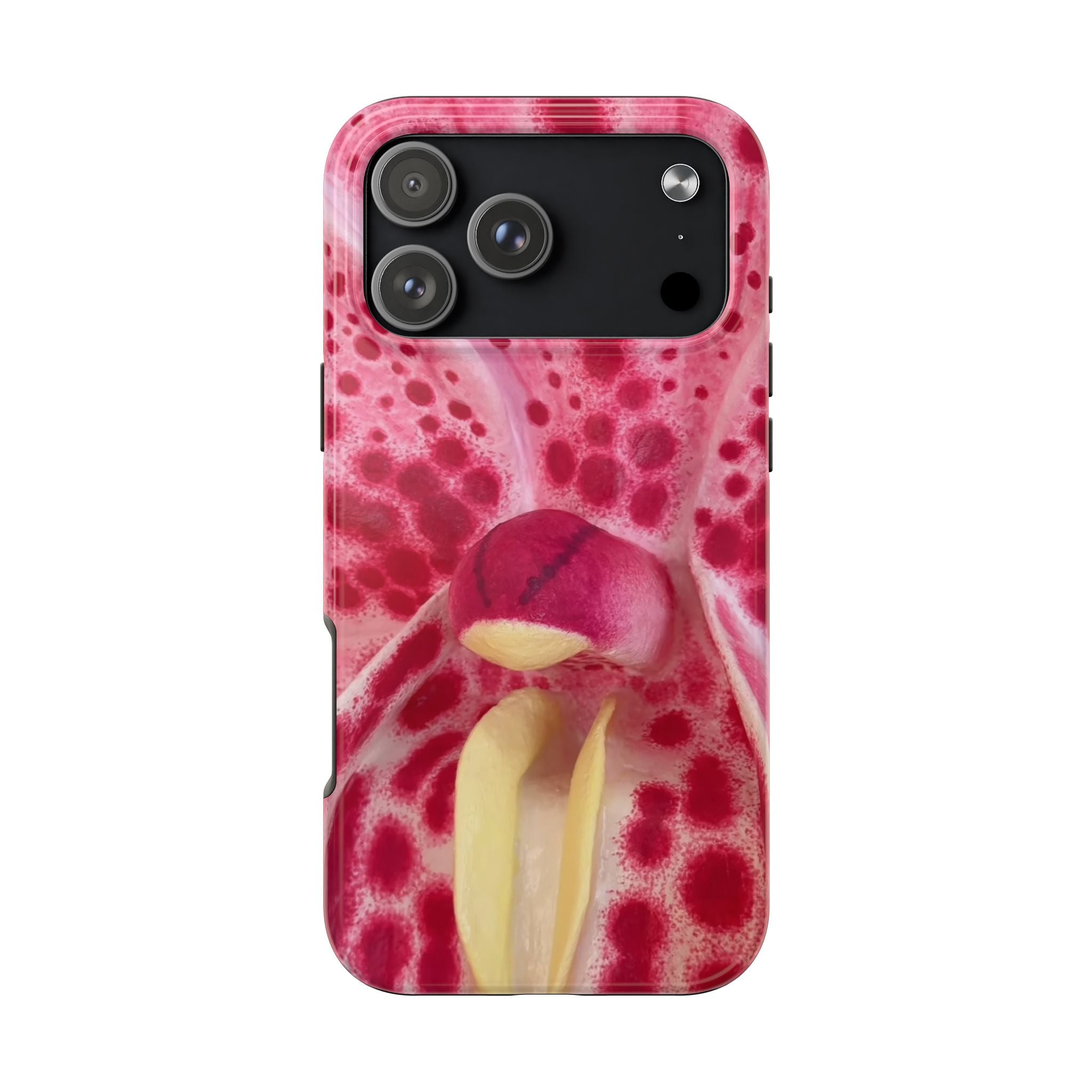 RED TIE-DYE FLOWER PHONE CASE