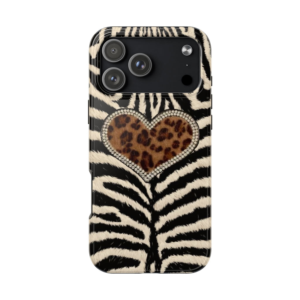 ZEBRA HEART PHONE CASE