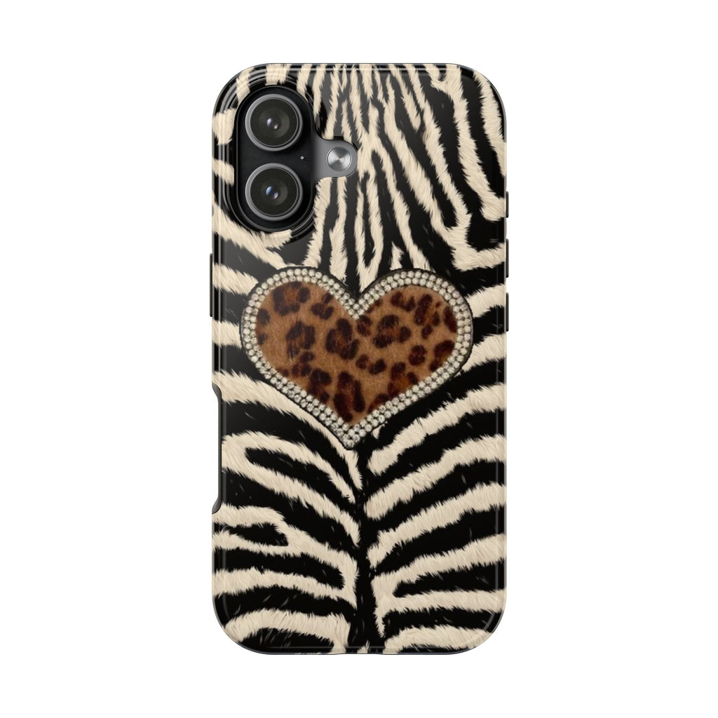 ZEBRA HEART PHONE CASE