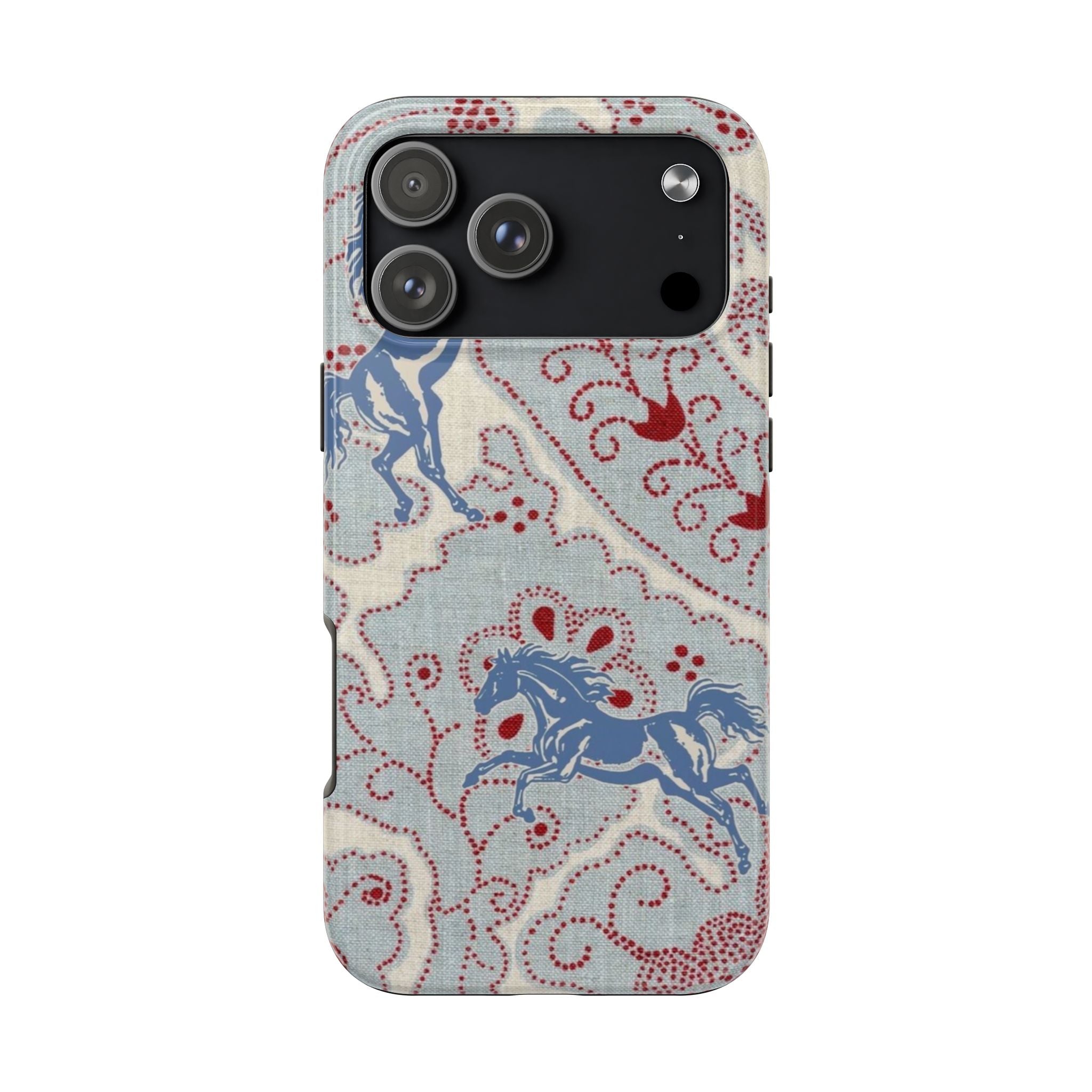 BLUE BANDANA HORSES PHONE CASE