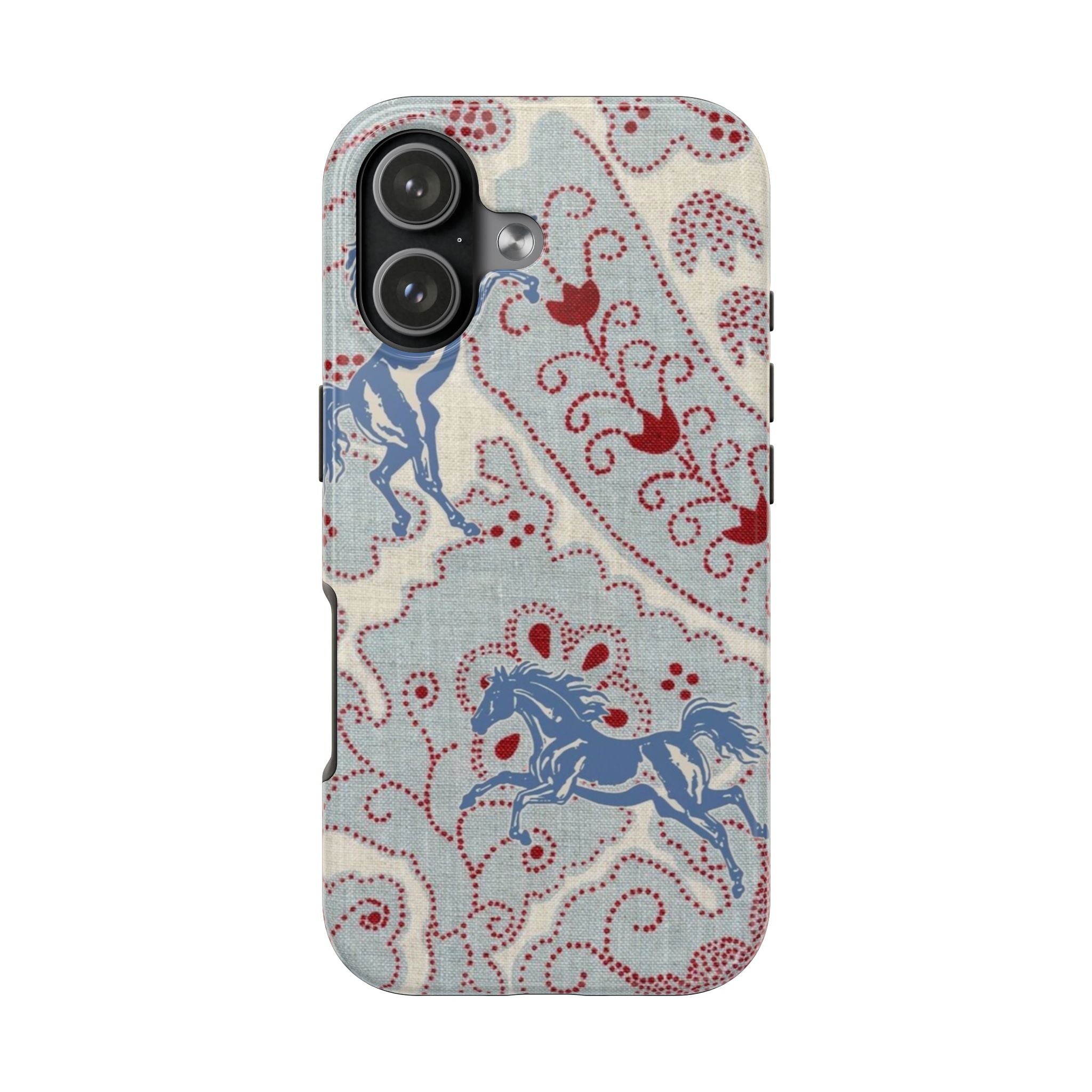 BLUE BANDANA HORSES PHONE CASE