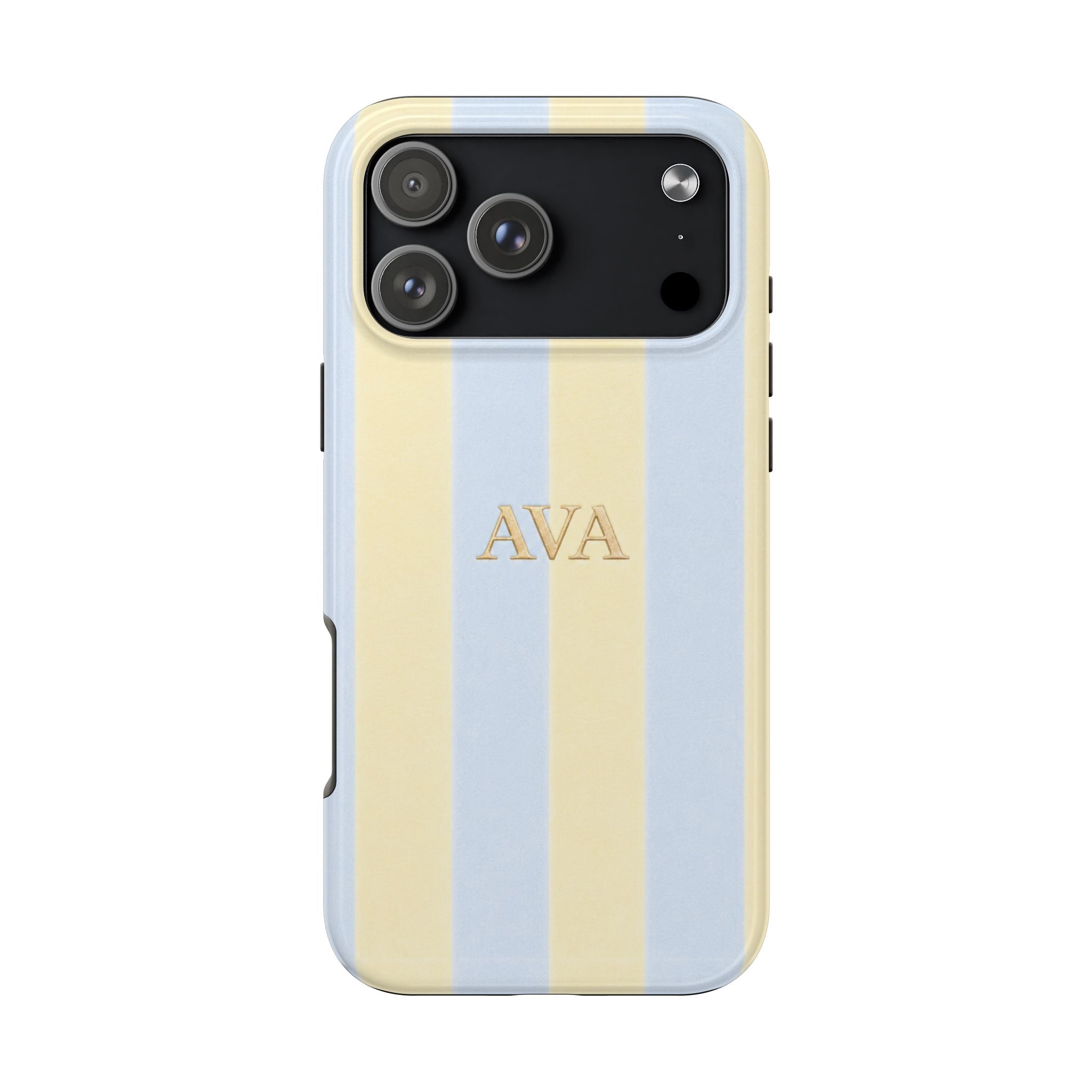 PERSONALIZED SUMMER STRIPES INITIALS NAME CUSTOM PHONE CASE