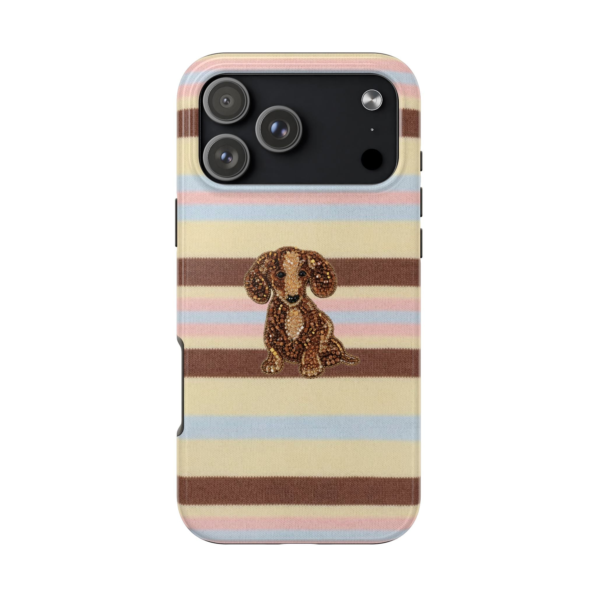 BUTTERSCOTCH STRIPES DACHSHUND PUPPY PHONE CASE