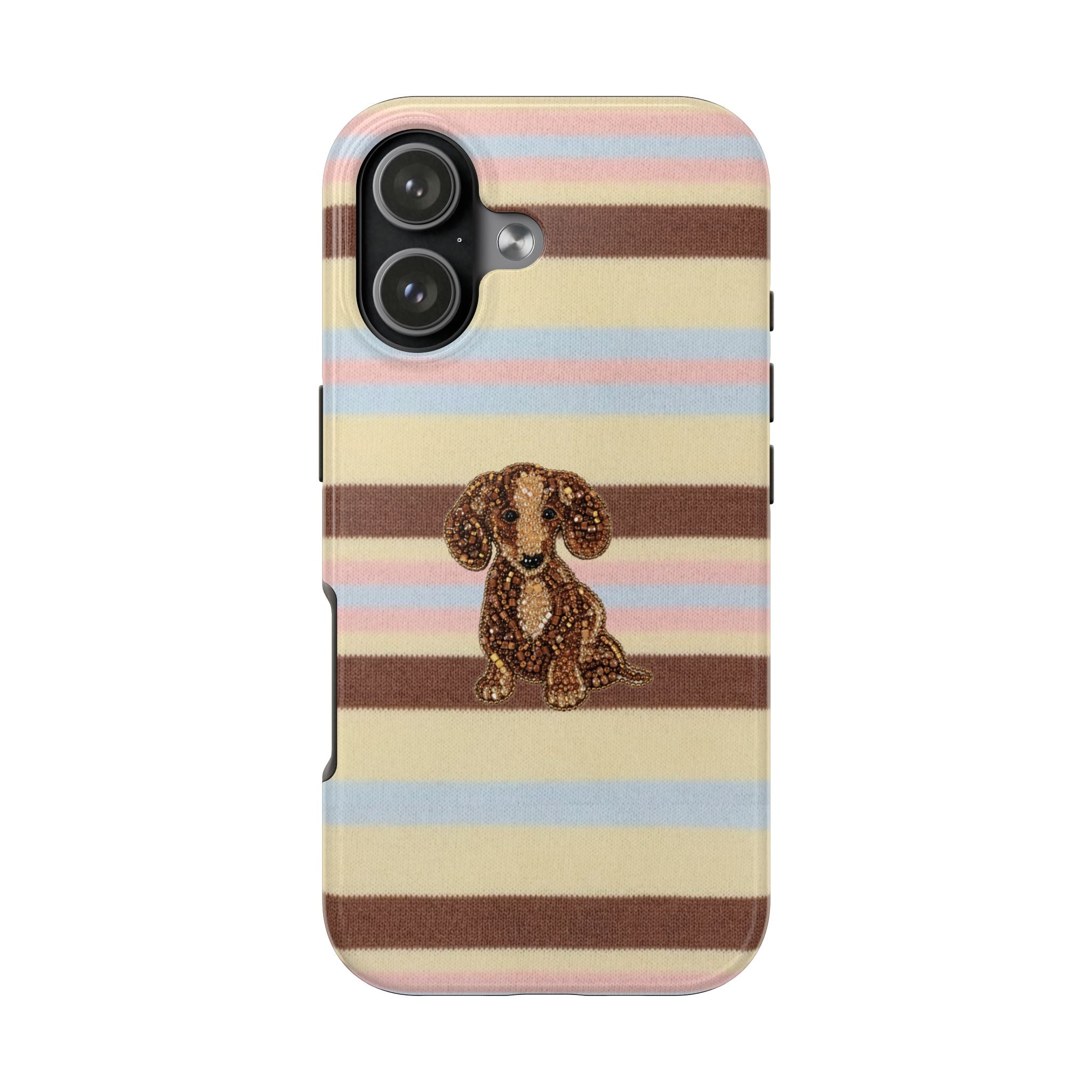 BUTTERSCOTCH STRIPES DACHSHUND PUPPY PHONE CASE