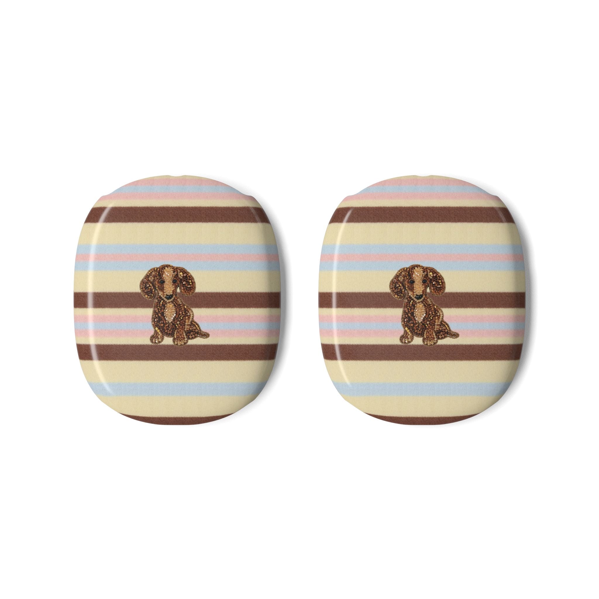 BUTTERSCOTCH STRIPES DACHSHUND PUPPY AIRPODS MAX CASE COVERS