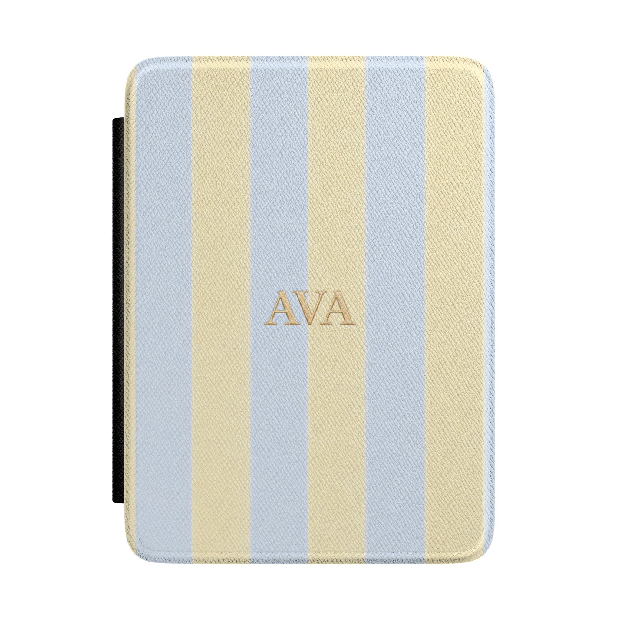 PERSONALIZED CUSTOM NAME SUMMER STRIPES INITIALS CASE HARDCOVER