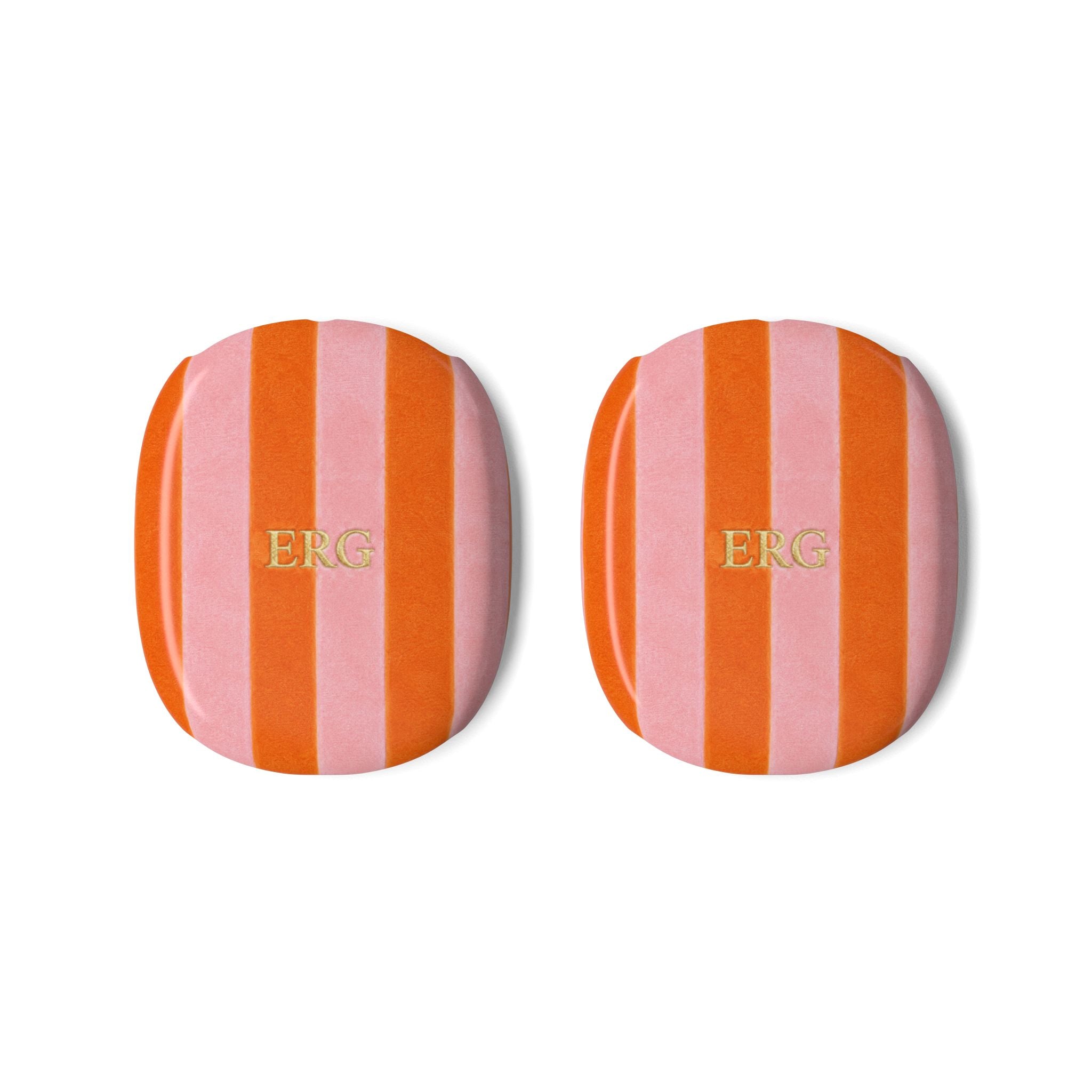 PERSONALIZED NAME CUSTOM ORANGE STRIPES AIRPODS MAX CASE COVERS