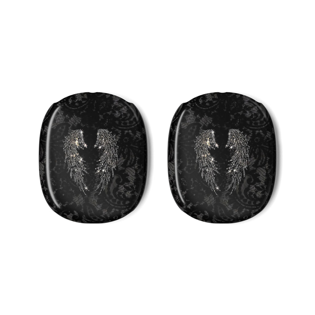 BLACK LACE ANGEL WINGS AIRPODS MAX CASE COVERS