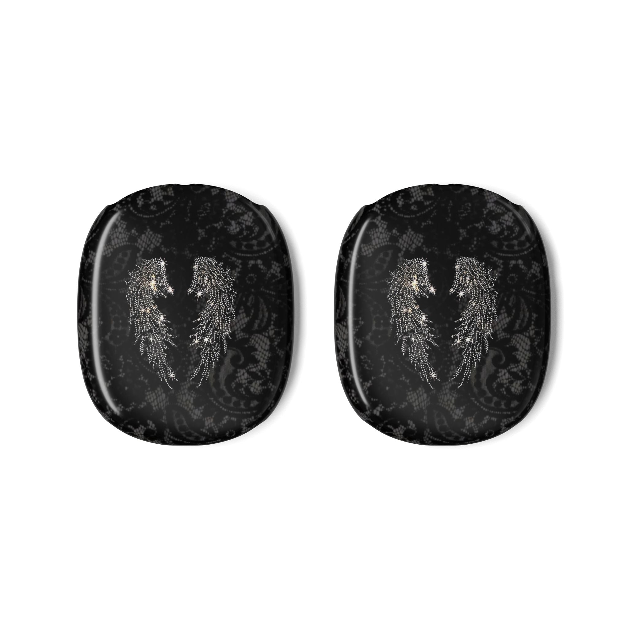 BLACK LACE ANGEL WINGS AIRPODS MAX CASE COVERS
