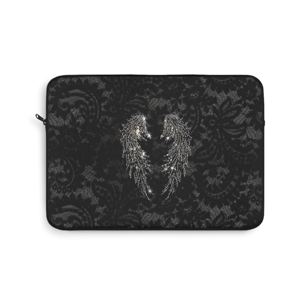 BLACK LACE ANGEL WINGS KINDLE IPAD & LAPTOP SLEEVE