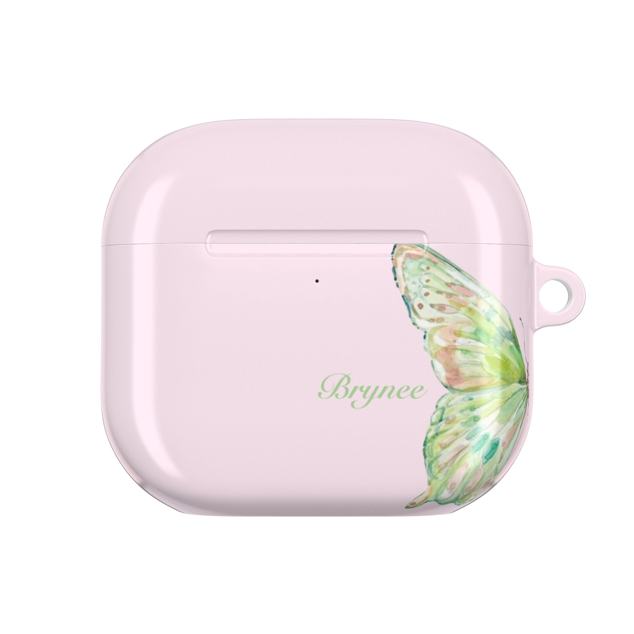 PERSONALIZED NAME CUSTOM PINK BUTTERFLY AIRPOD CASE