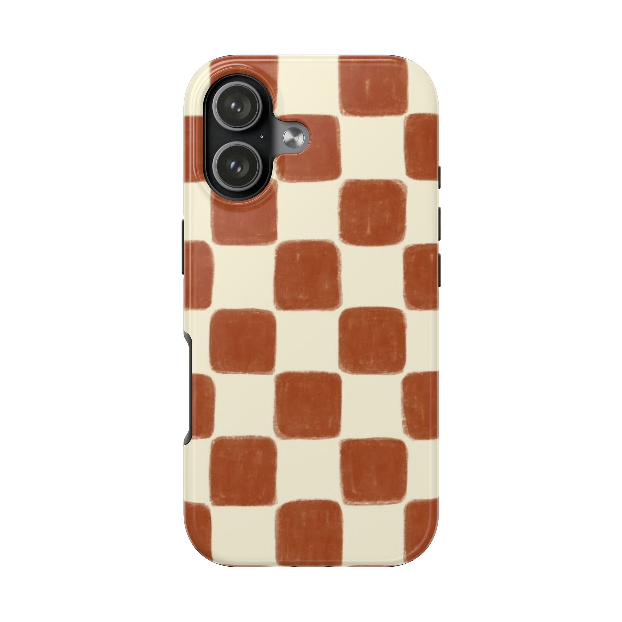 MOCHA CHECKERED PHONE CASE