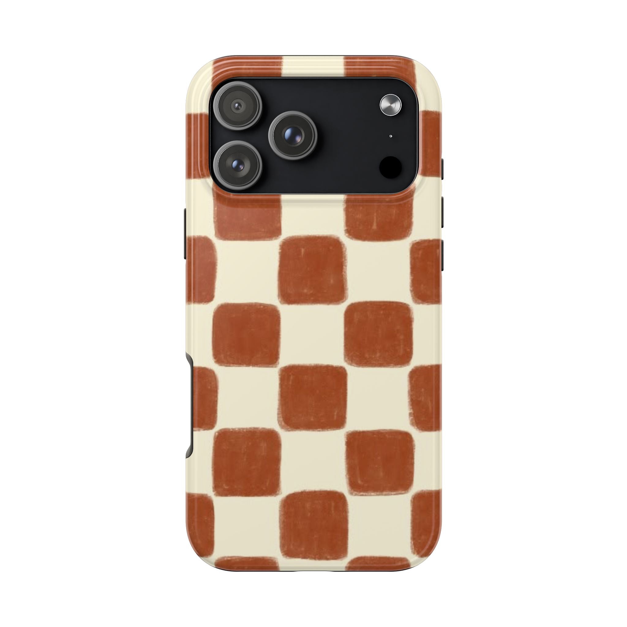 MOCHA CHECKERED PHONE CASE