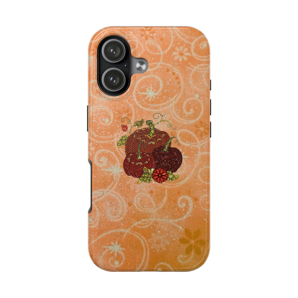 ORANGE WHIMSY PUMPKINS PHONE CASE