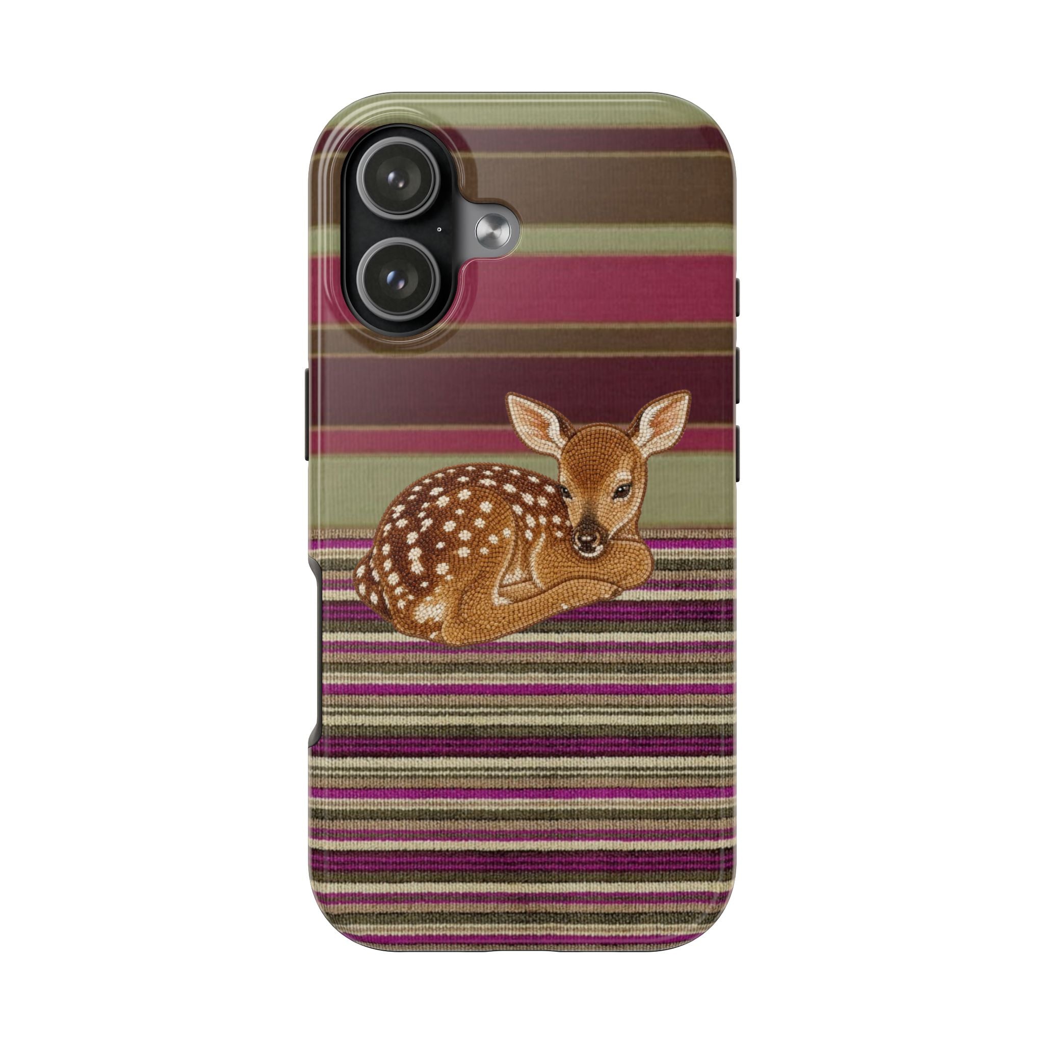 AUTUMN STRIPES DEER PHONE CASE