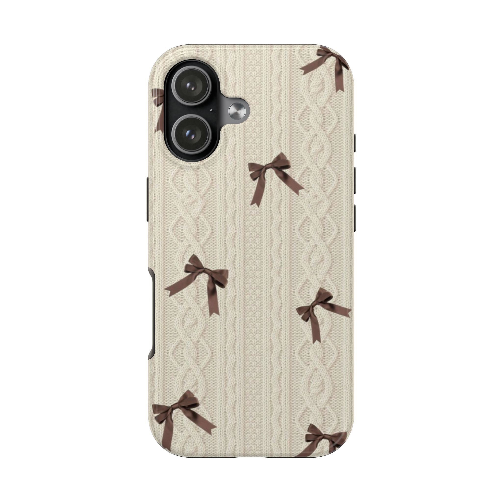FALL KNIT BOWS PHONE CASE