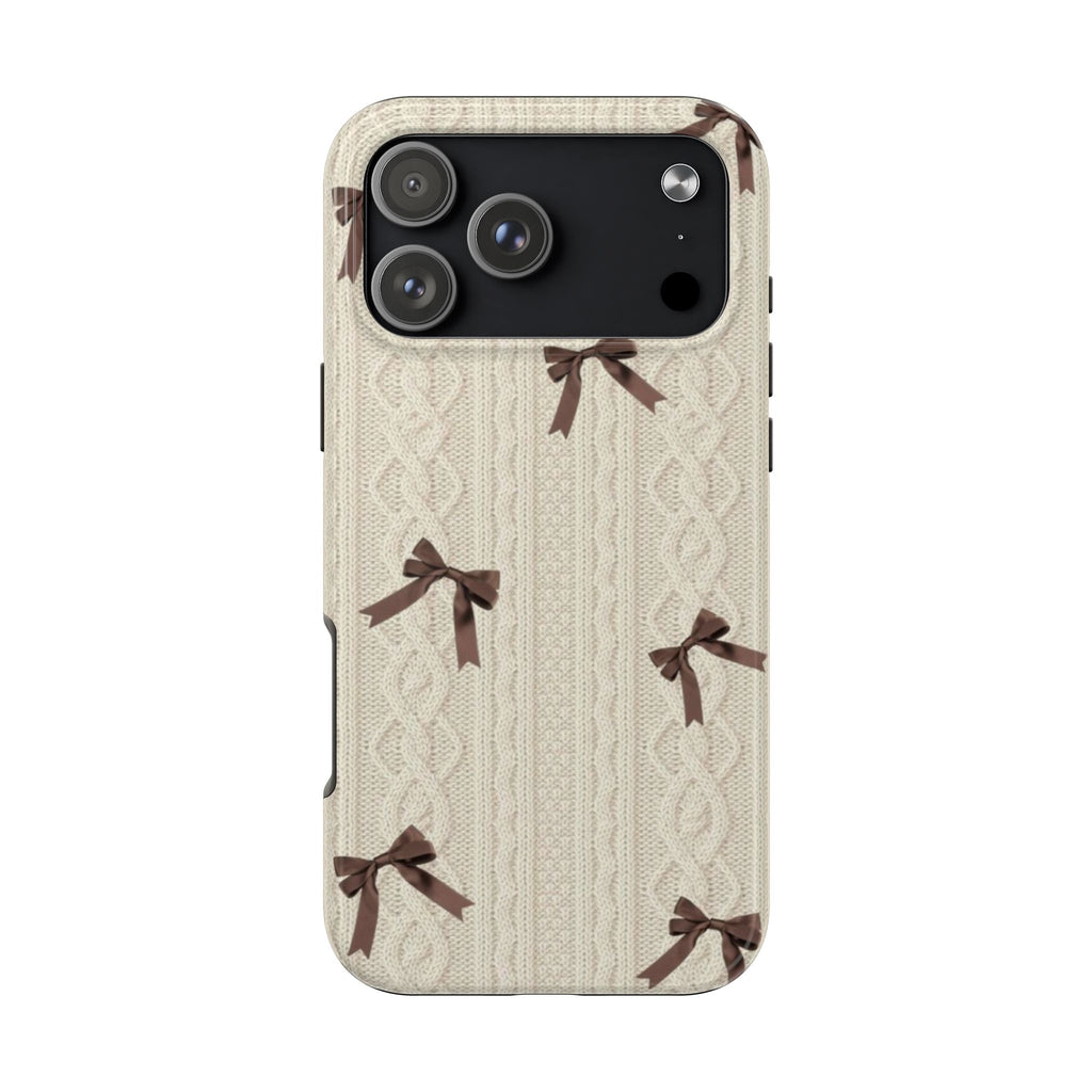 FALL KNIT BOWS PHONE CASE