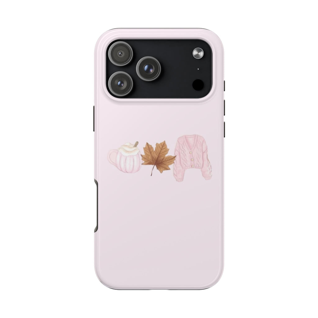 PINK FALL NECESSITIES PHONE CASE