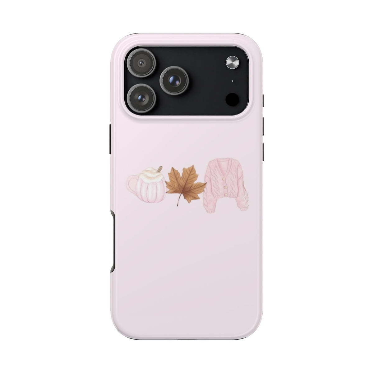 PINK FALL NECESSITIES PHONE CASE