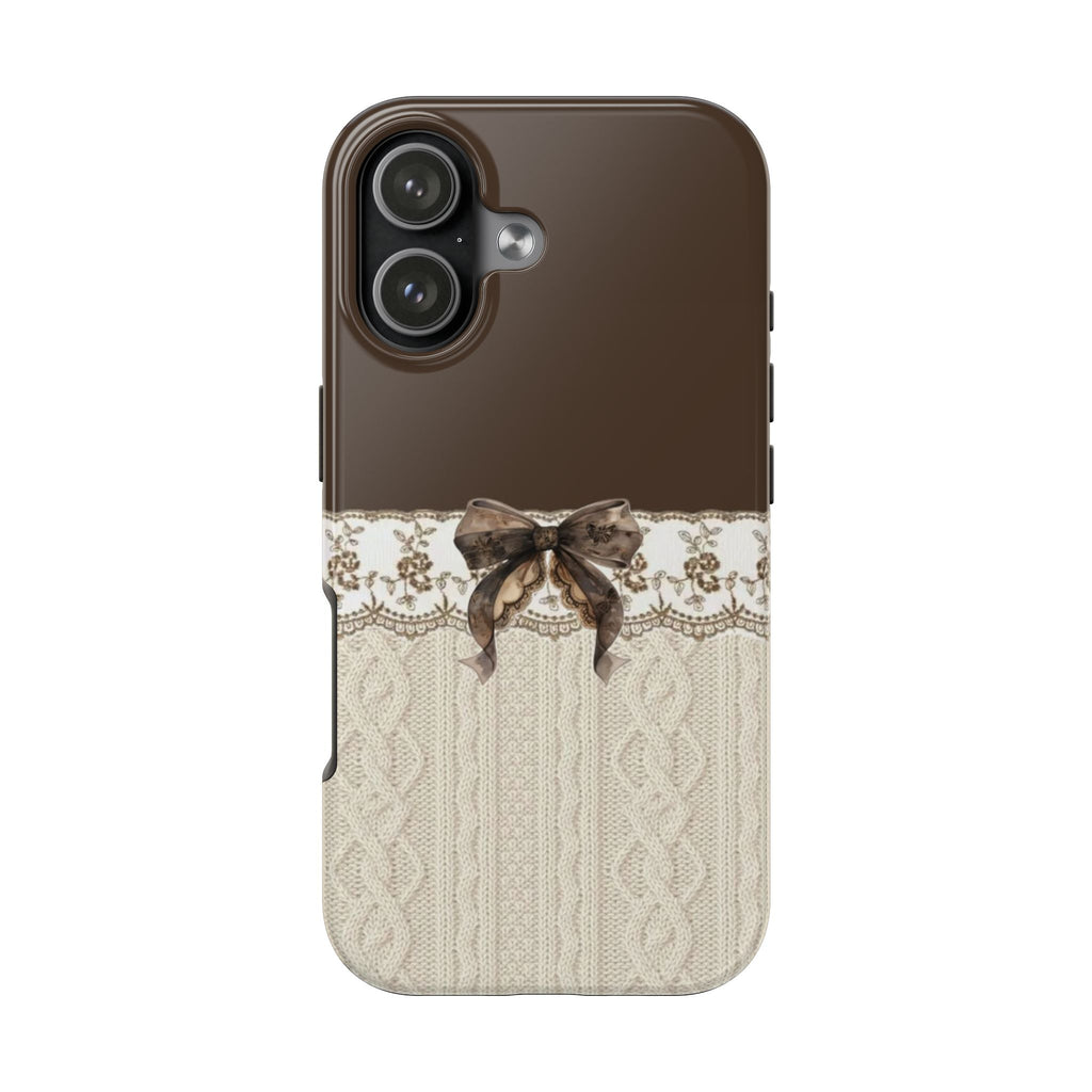 COQUETTE FALL BOW KNIT PHONE CASE