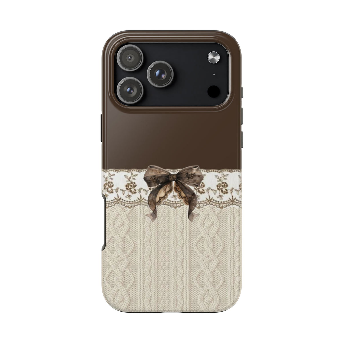 COQUETTE FALL BOW KNIT PHONE CASE