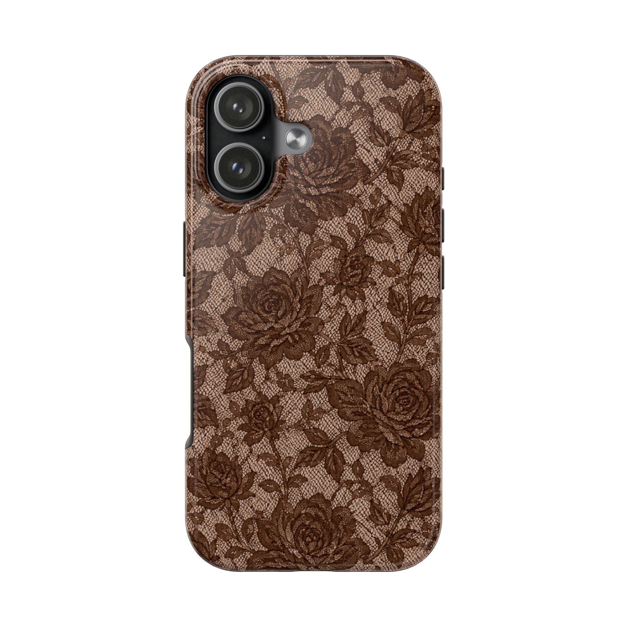 CAFÉ AMOUR BROWN LACE PHONE CASE