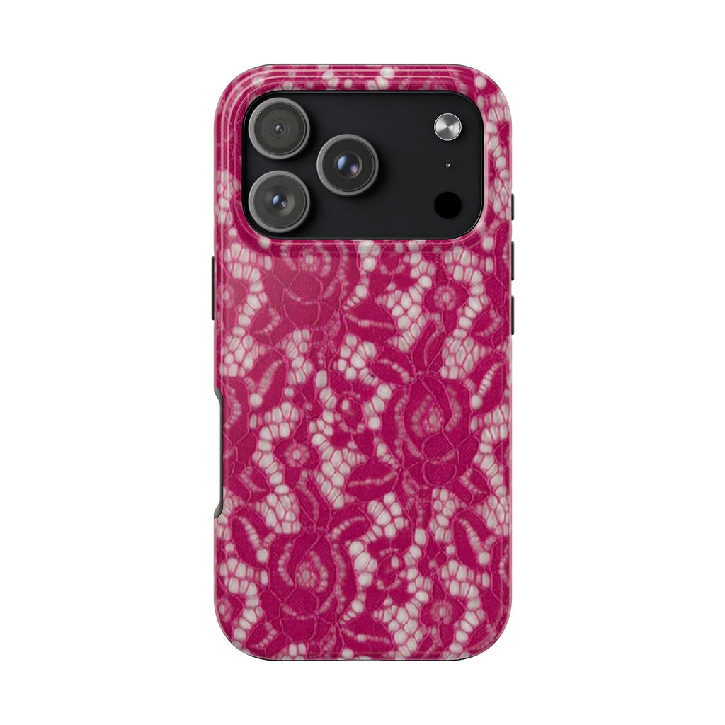 MAGENTA LACE PHONE CASE