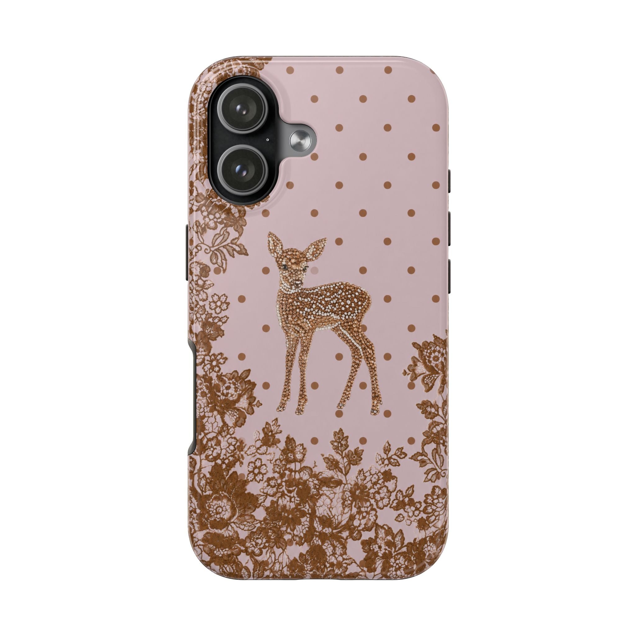 FALL FORREST DEER POLKA DOTS LACE PHONE CASE