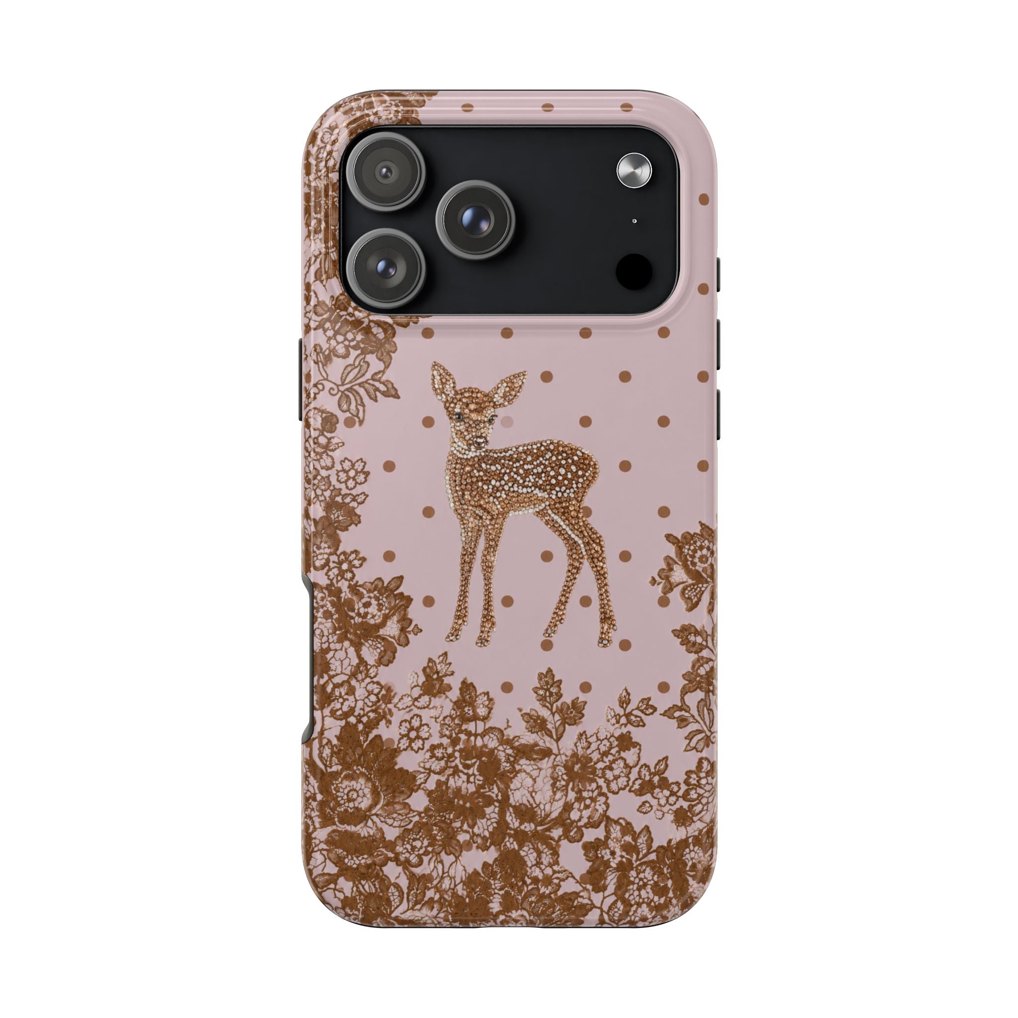 FALL FORREST DEER POLKA DOTS LACE PHONE CASE
