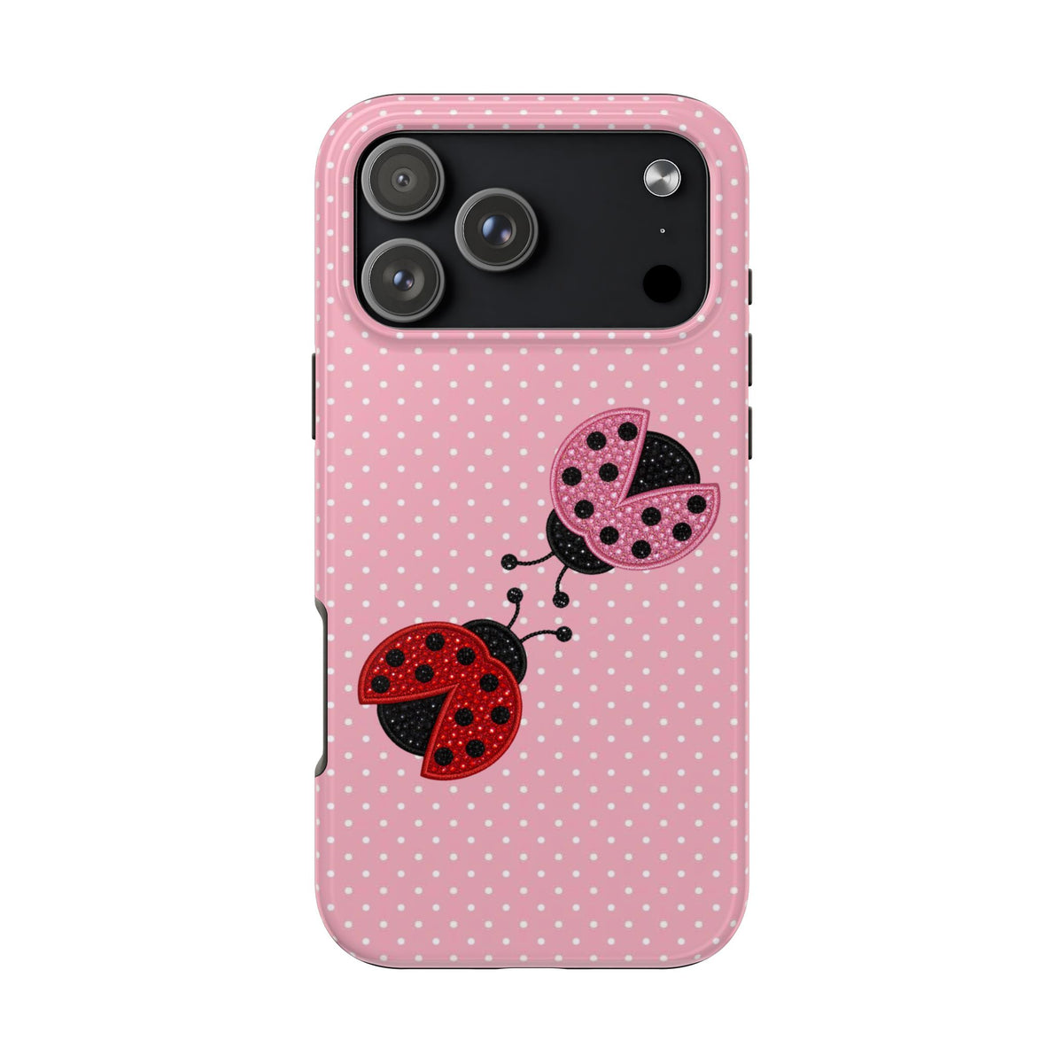 MR. & MRS. LOVEBUG PINK POLKA DOTS PHONE CASE