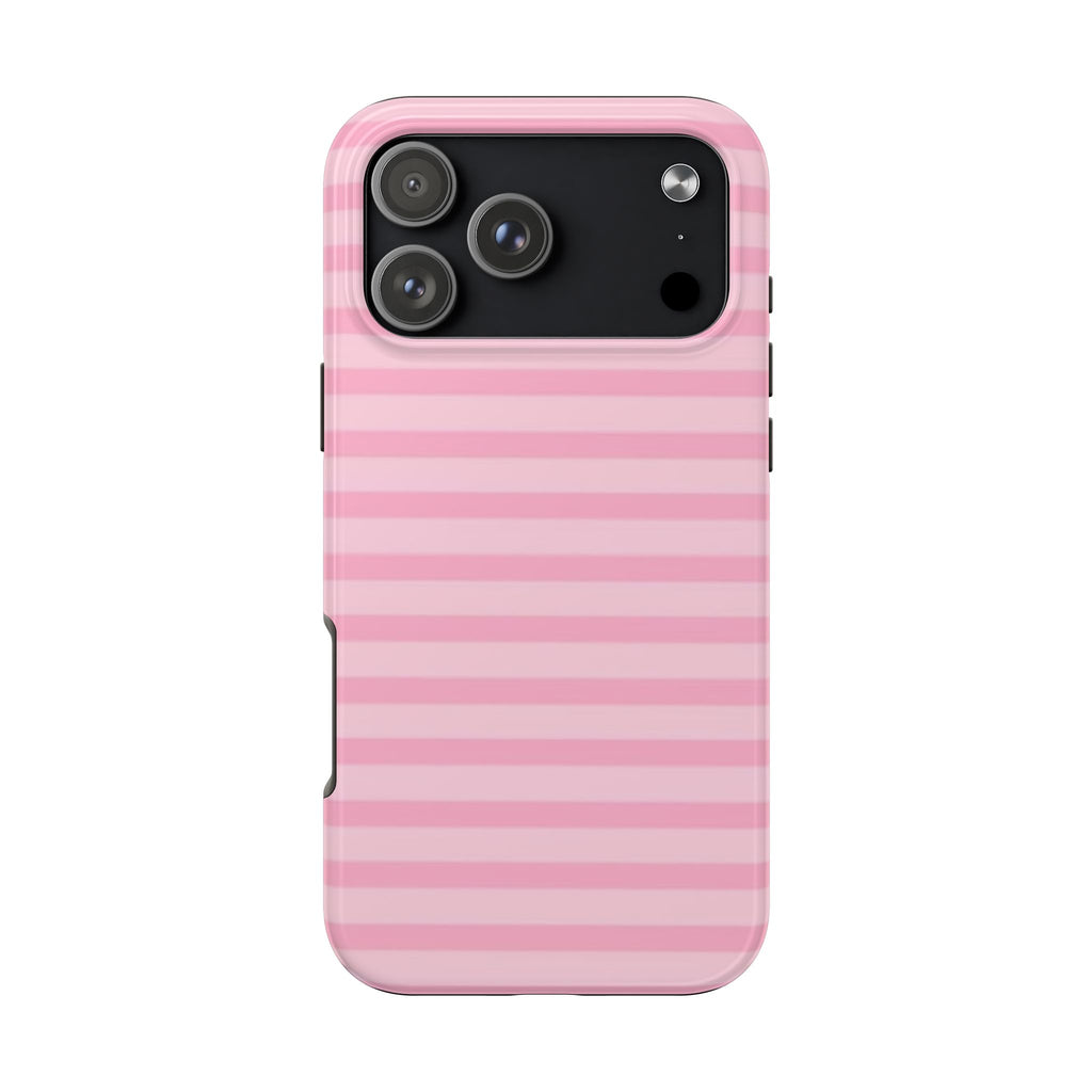 PINK COTTON CANDY STRIPES PHONE CASE