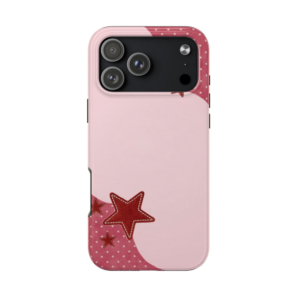 PINK STARS POLKA DOTS PHONE CASE