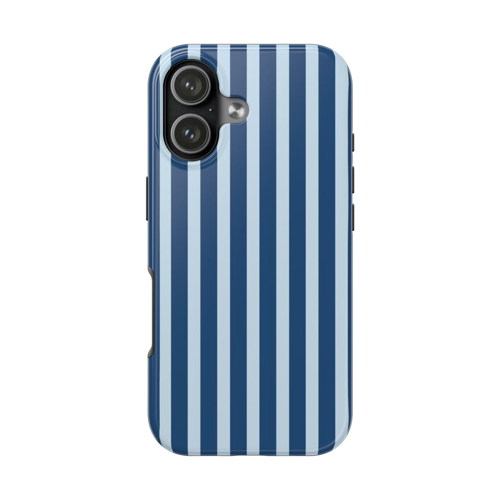 MARINE BLUE STRIPES PHONE CASE