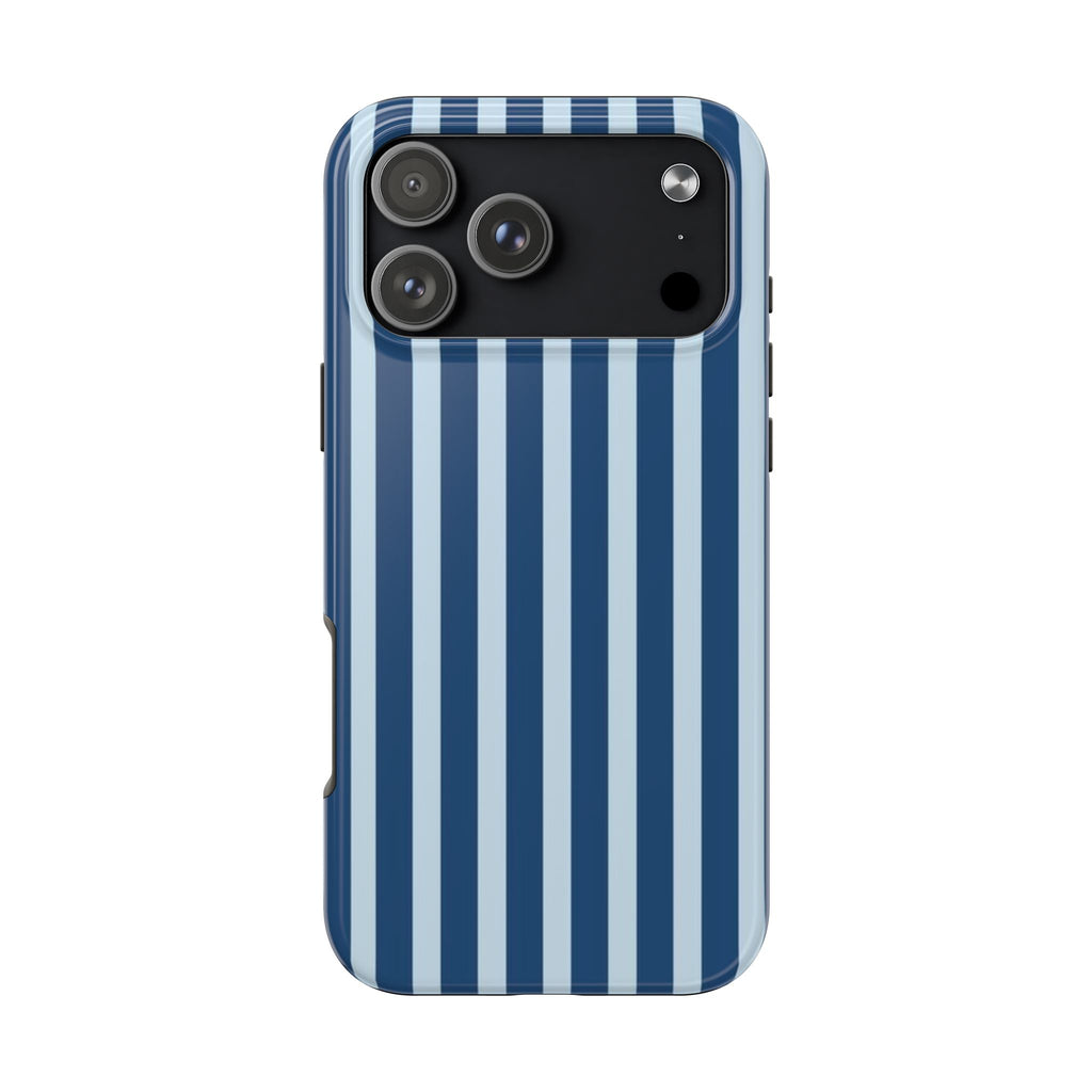 MARINE BLUE STRIPES PHONE CASE