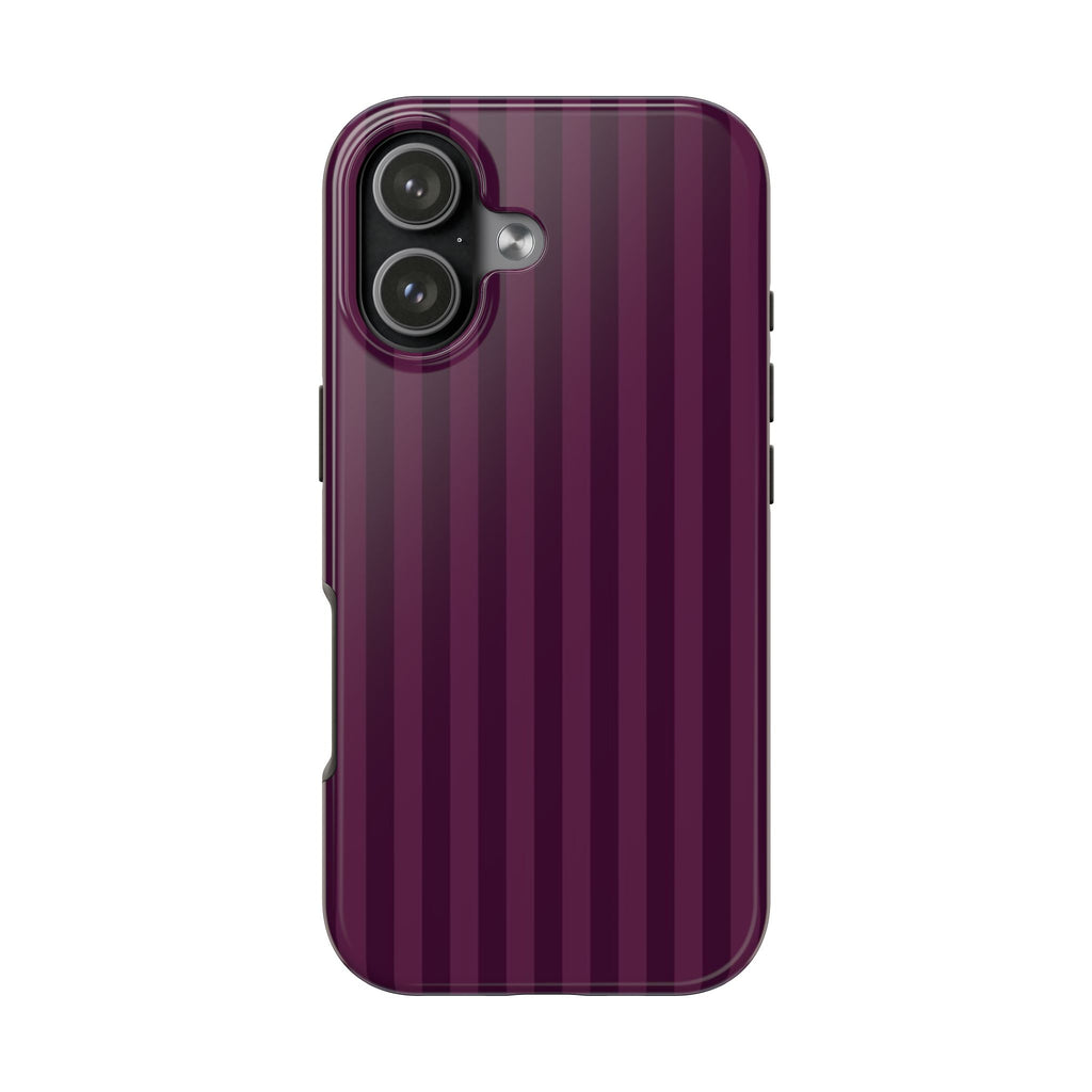 MAROON STRIPES PHONE CASE