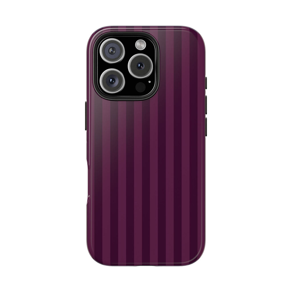 MAROON STRIPES PHONE CASE