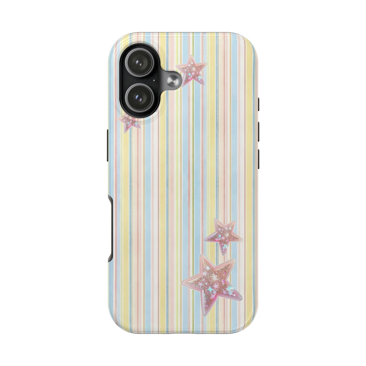 BABY BLUE STRIPES & STARS PHONE CASE