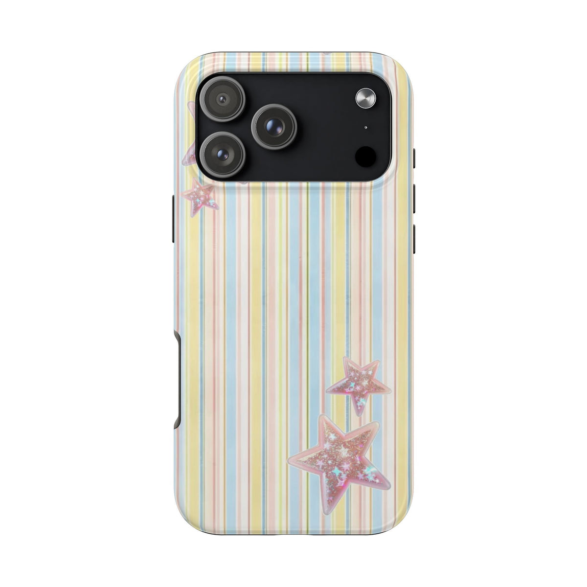 BABY BLUE STRIPES & STARS PHONE CASE