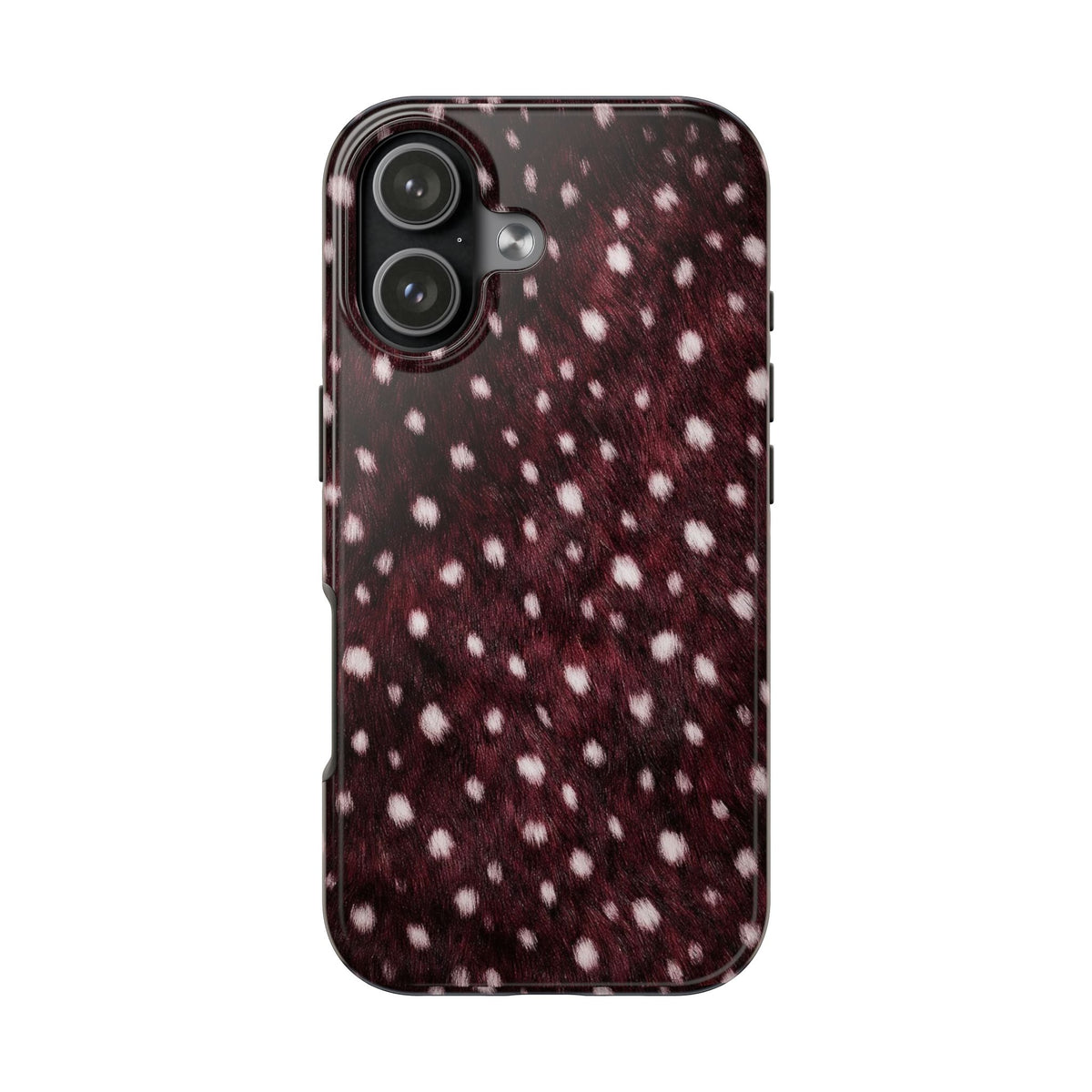 BURGUNDY FAWN FUR PHONE CASE