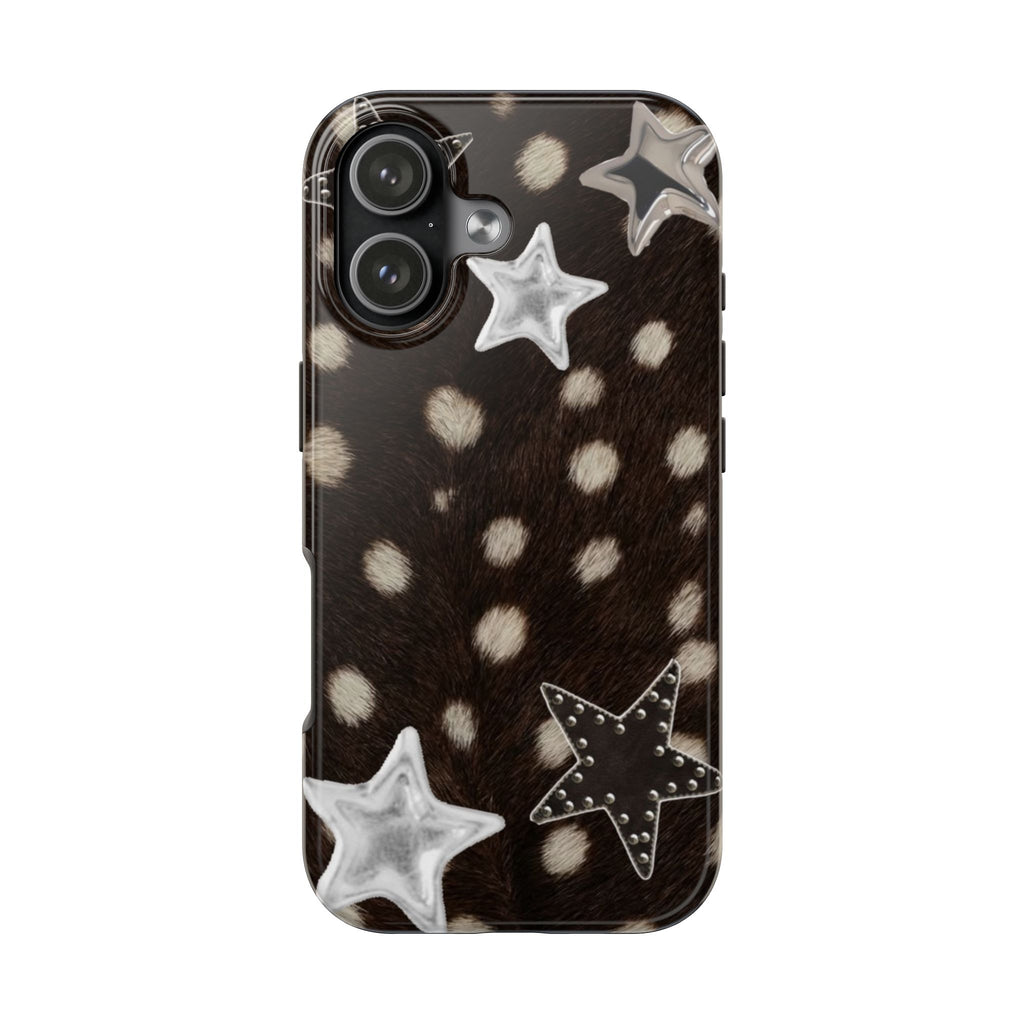 BROWN DEER FAWN FUR STARS PHONE CASE