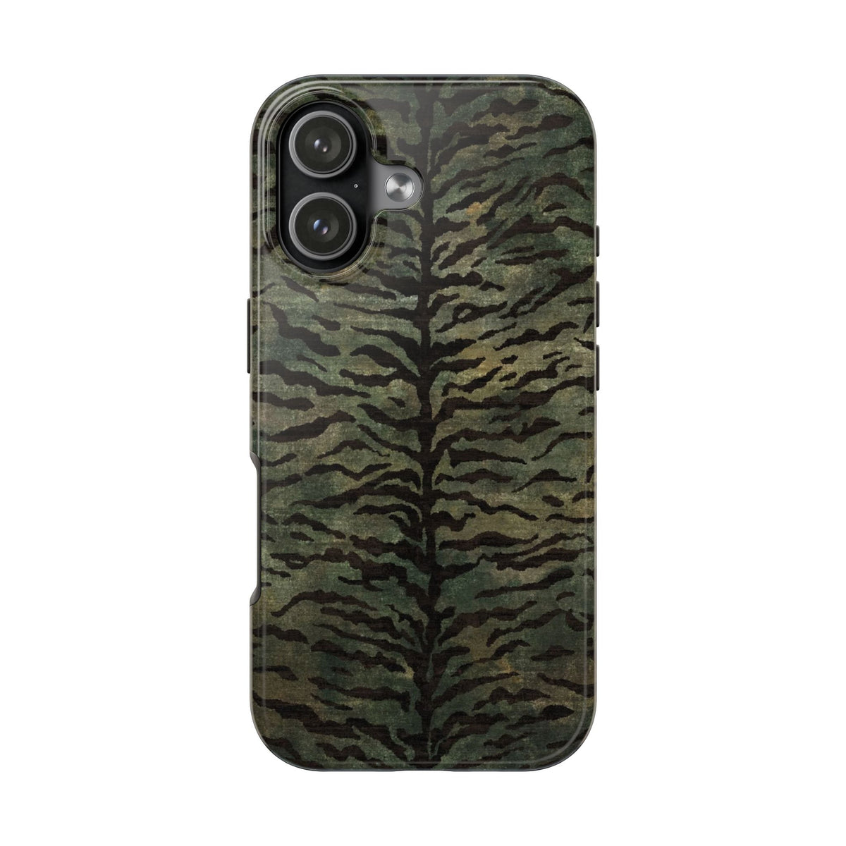 GREEN ZEBRA HIDE PHONE CASE