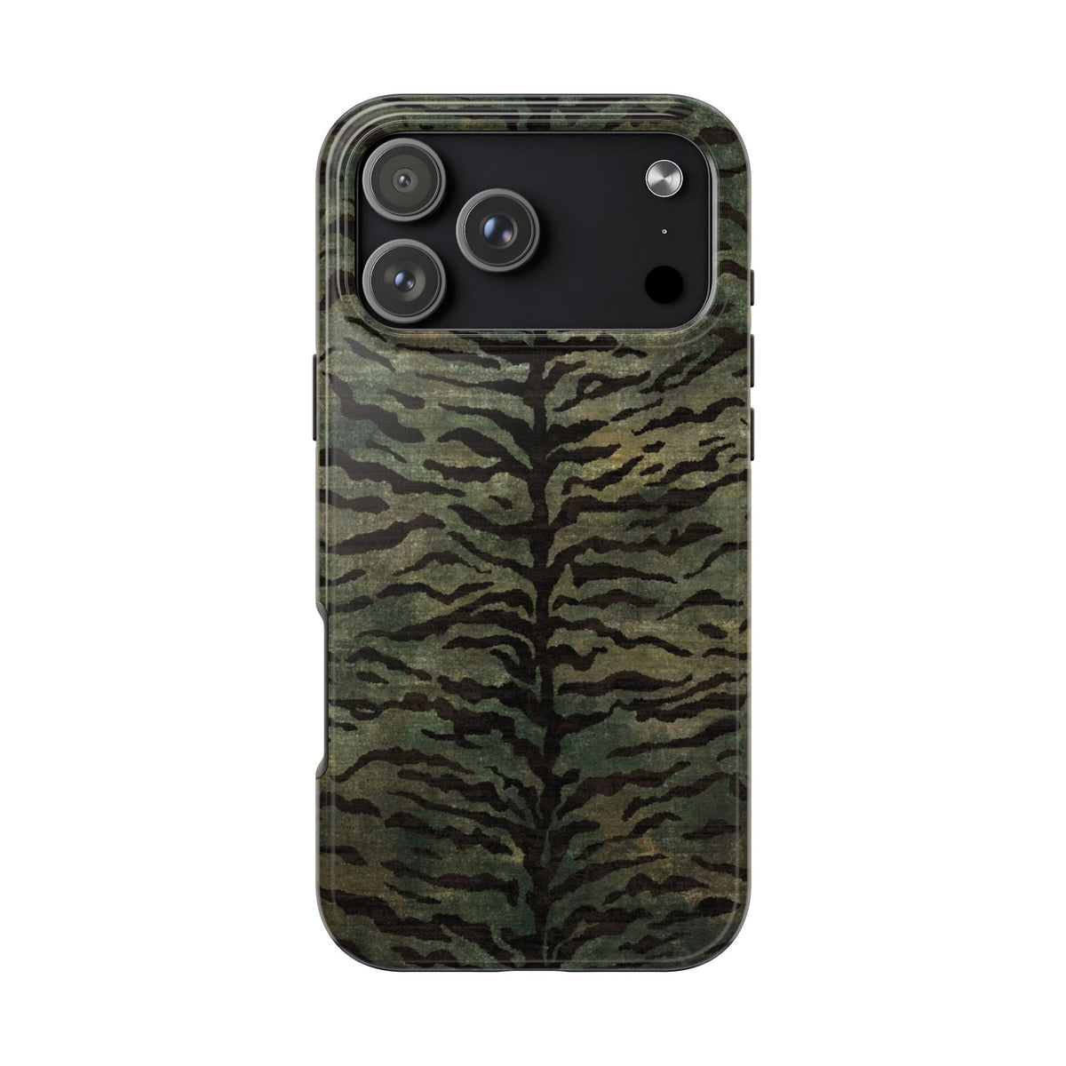 GREEN ZEBRA HIDE PHONE CASE