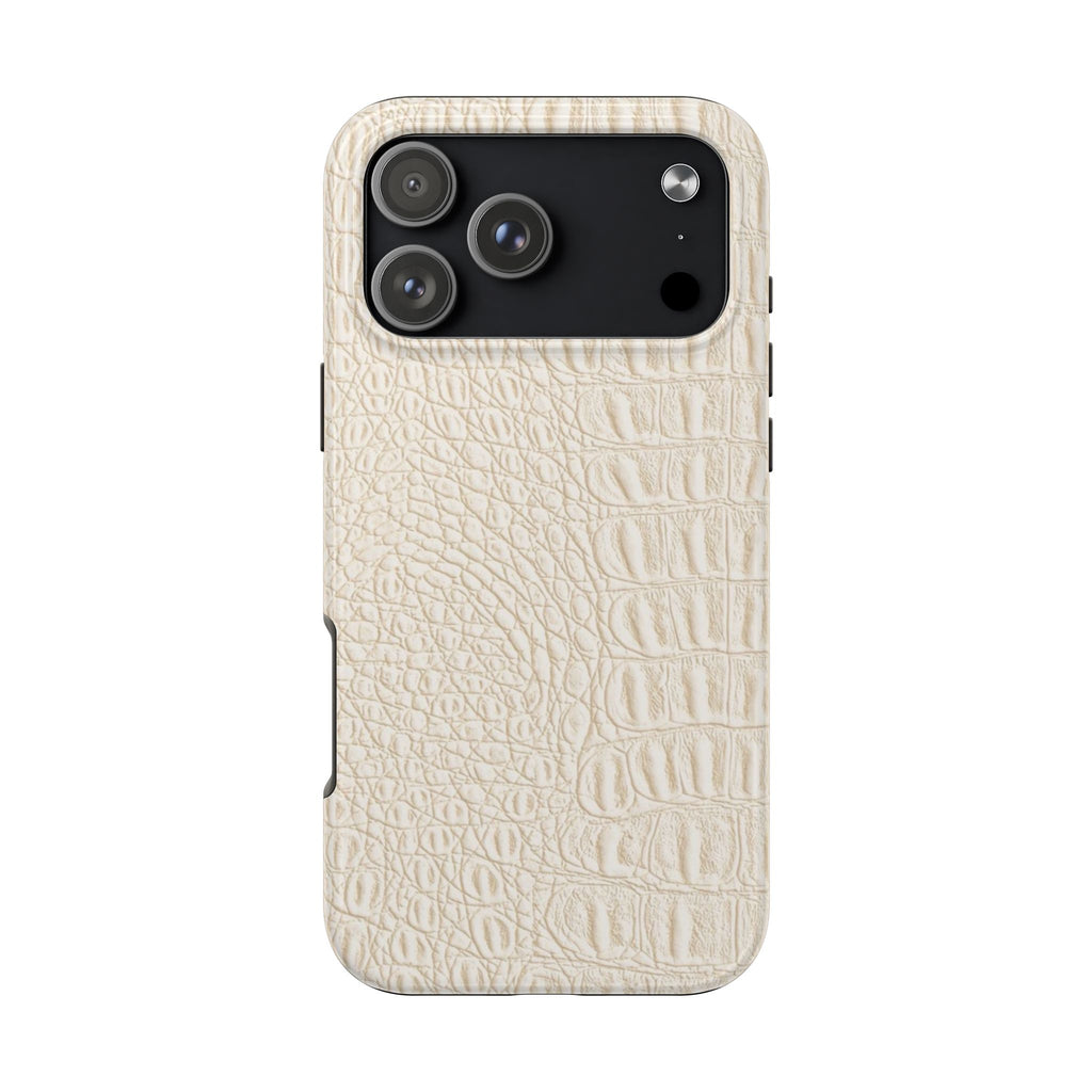 IVORY CROC PHONE CASE