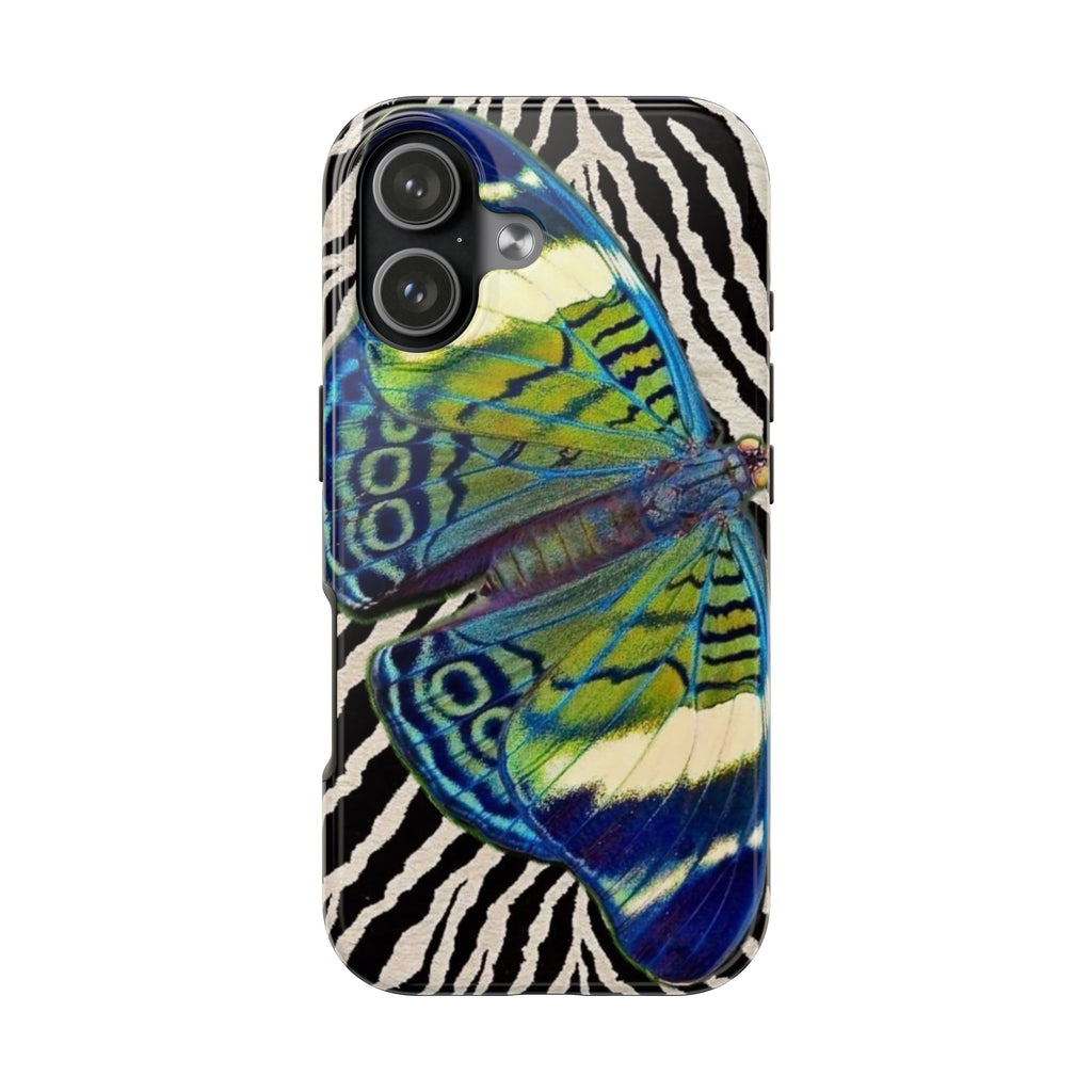 WILD ZEBRA BUTTERFLY PHONE CASE