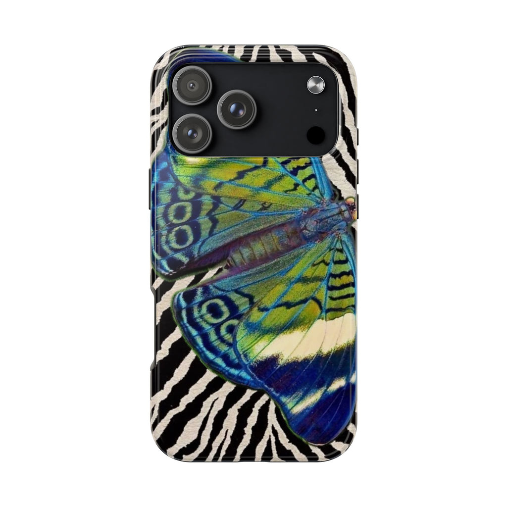 WILD ZEBRA BUTTERFLY PHONE CASE